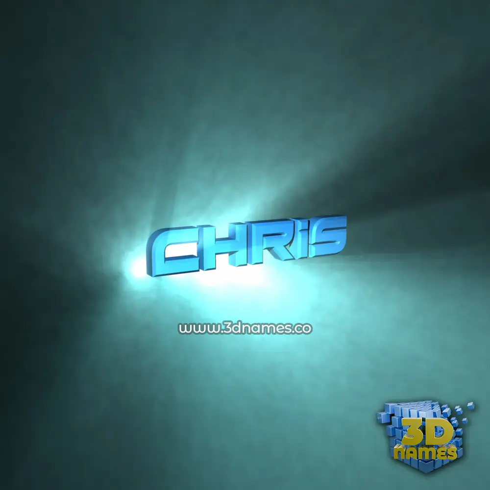 chris in Light Shine style - 3D name wallpaper