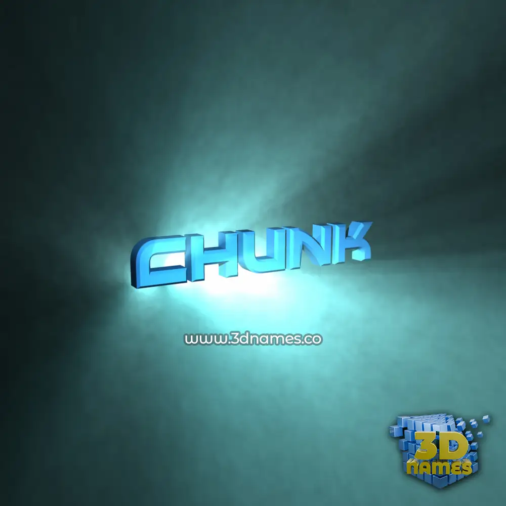 chunk in Light Shine style - 3D name wallpaper chunk in Light Shine style - 3D name wallpaper