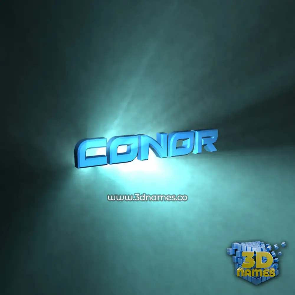 conor in Light Shine style - 3D name wallpaper
