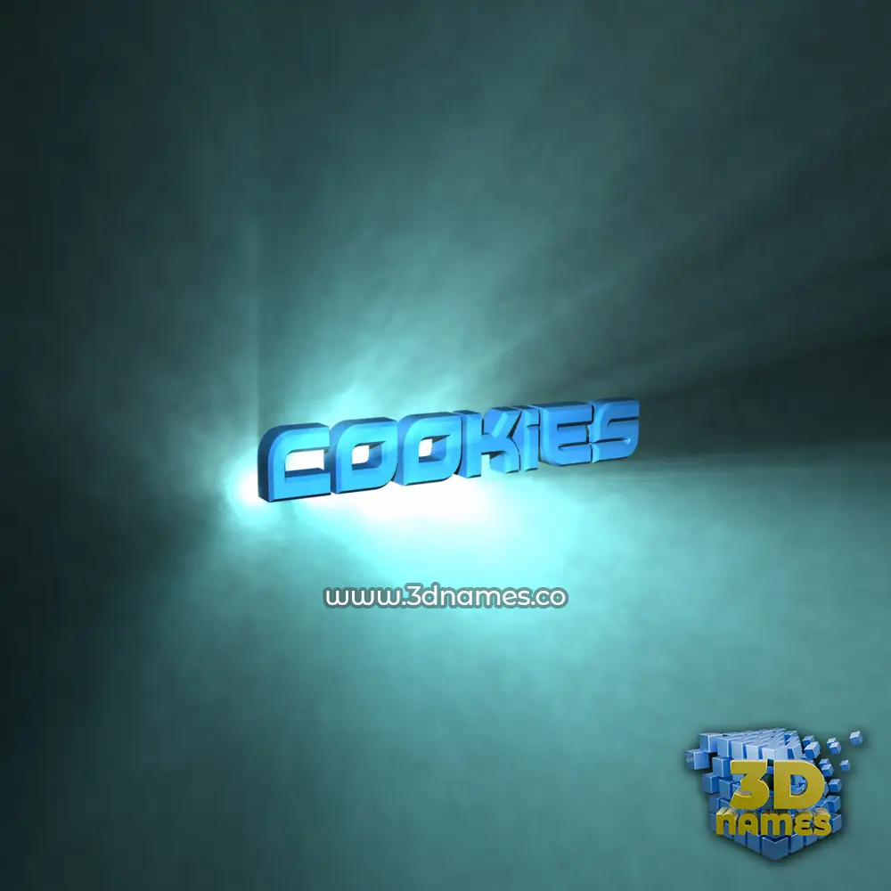 cookies in Light Shine style - 3D name wallpaper