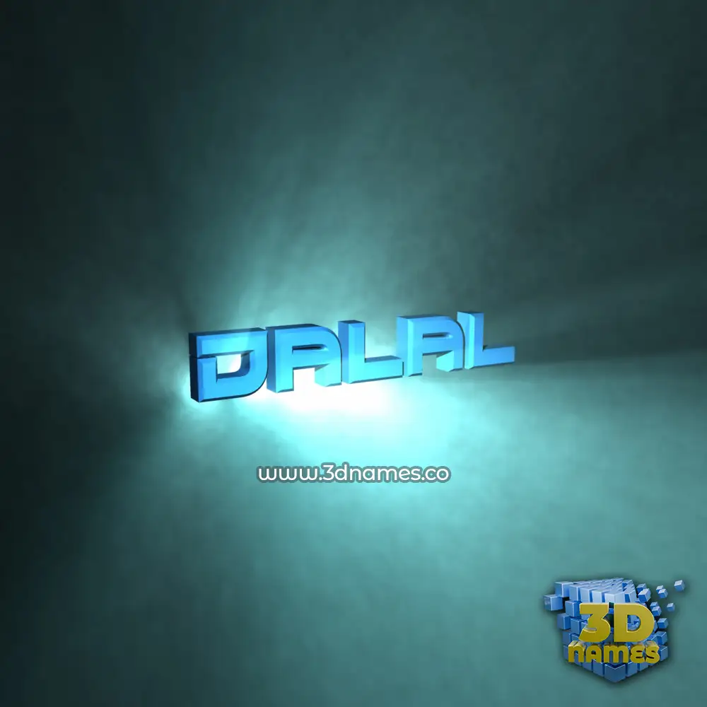 dalal in Light Shine style - 3D name wallpaper