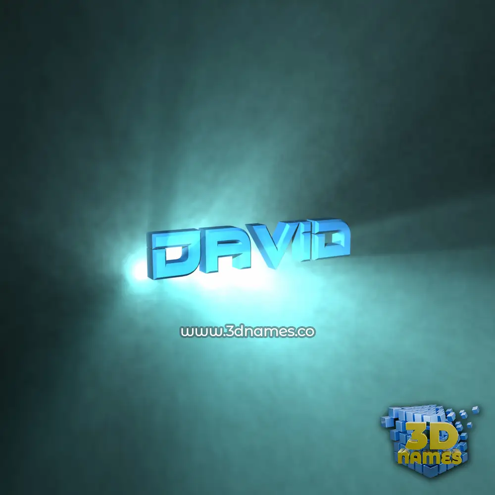 david in Light Shine style - 3D name wallpaper
