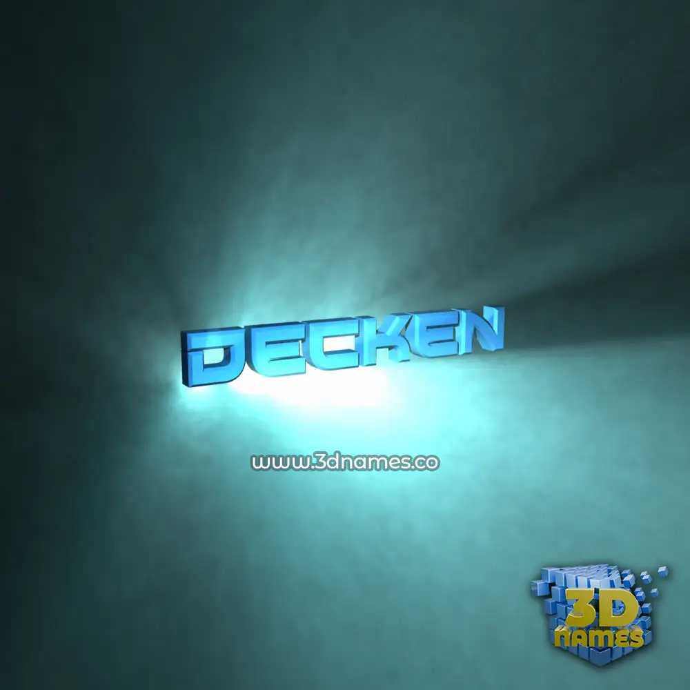 decken in Light Shine style - 3D name wallpaper decken in Light Shine style - 3D name wallpaper
