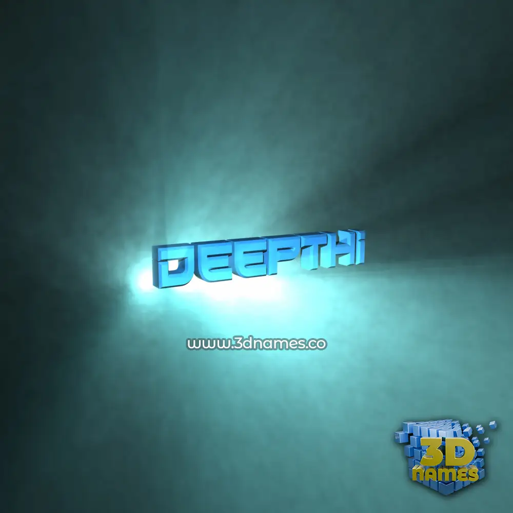 deepthi in Light Shine style - 3D name wallpaper