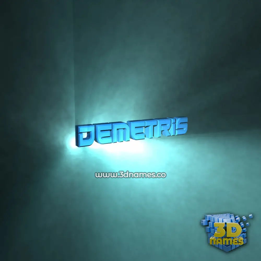 demetris in Light Shine style - 3D name wallpaper