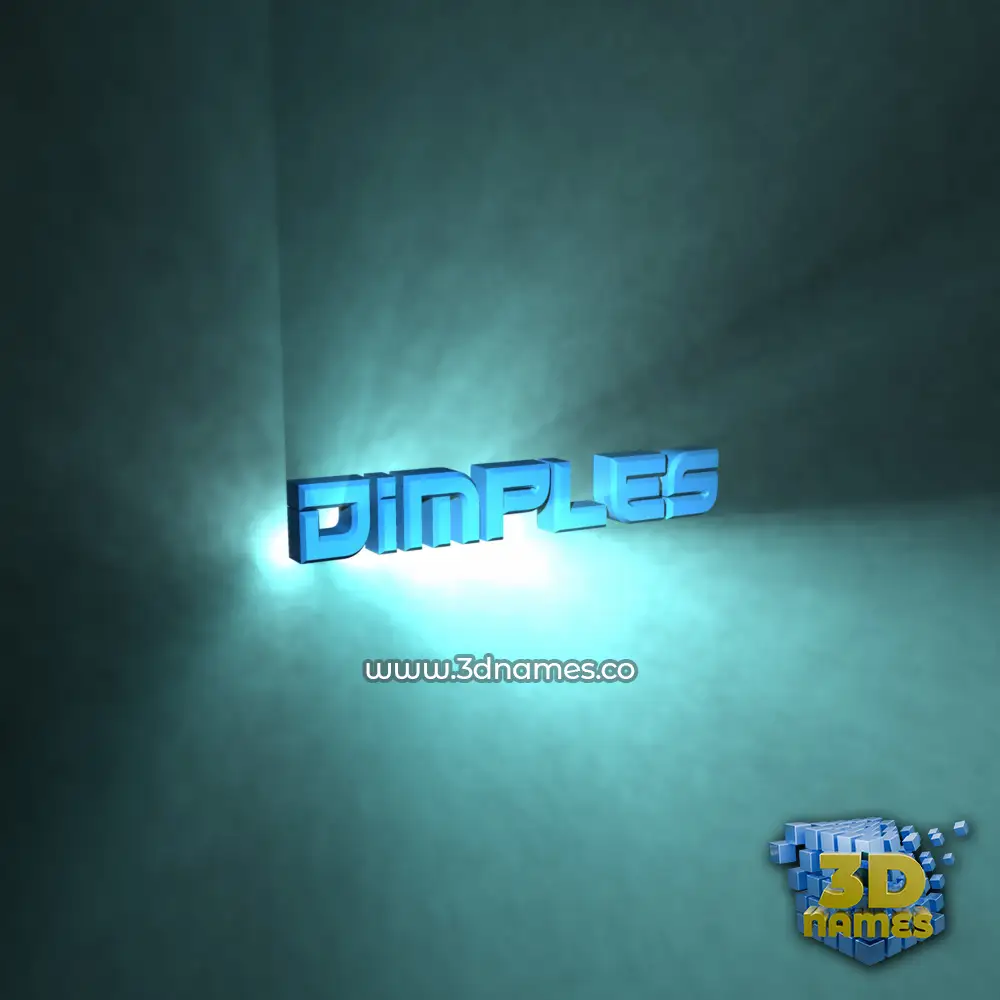 dimples in Light Shine style - 3D name wallpaper