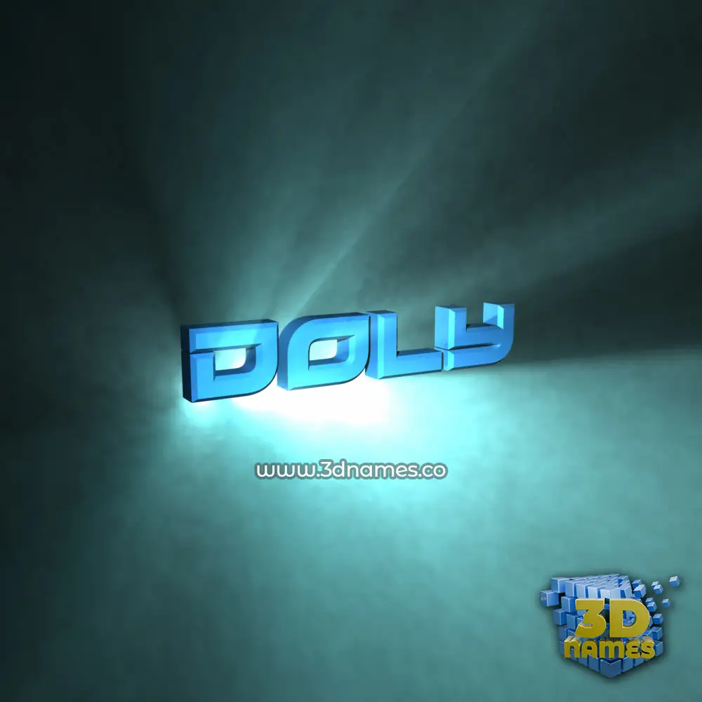 doly in Light Shine style - 3D name wallpaper
