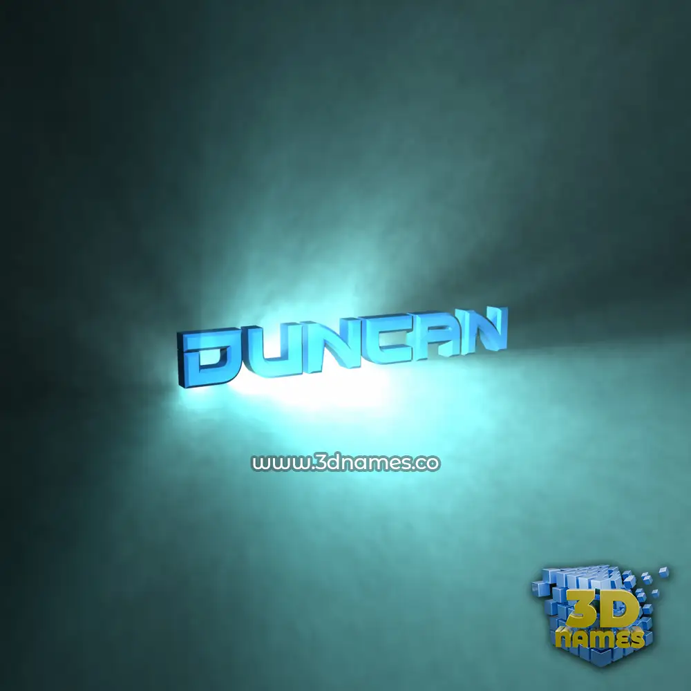 duncan in Light Shine style - 3D name wallpaper