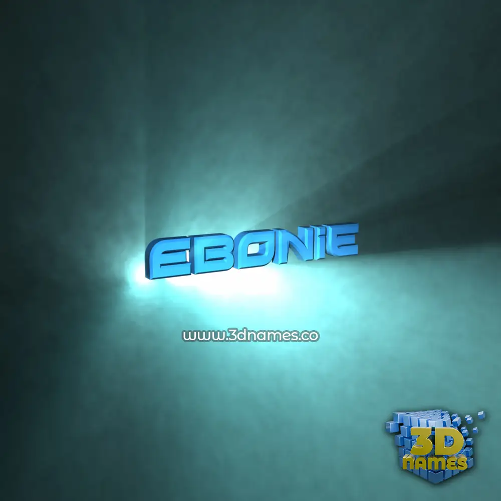 ebonie in Light Shine style - 3D name wallpaper ebonie in Light Shine style - 3D name wallpaper
