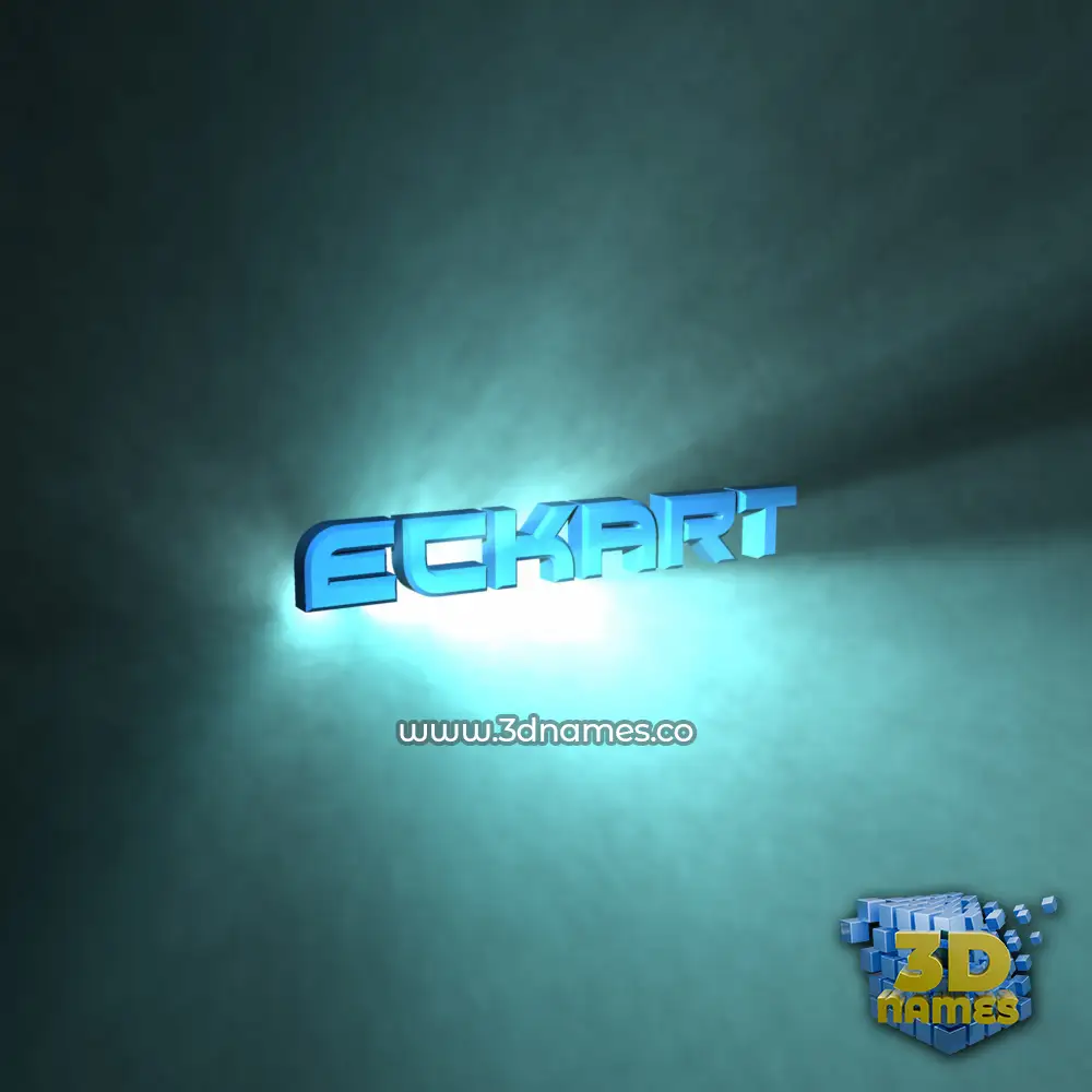 eckart in Light Shine style - 3D name wallpaper
