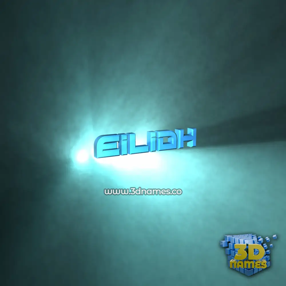 eilidh in Light Shine style - 3D name wallpaper