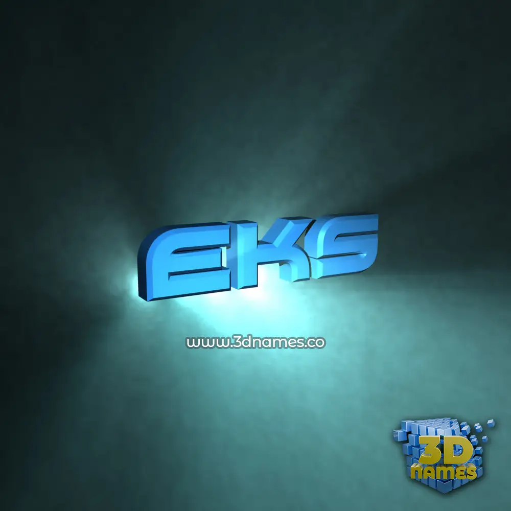 eks in Light Shine style - 3D name wallpaper eks in Light Shine style - 3D name wallpaper