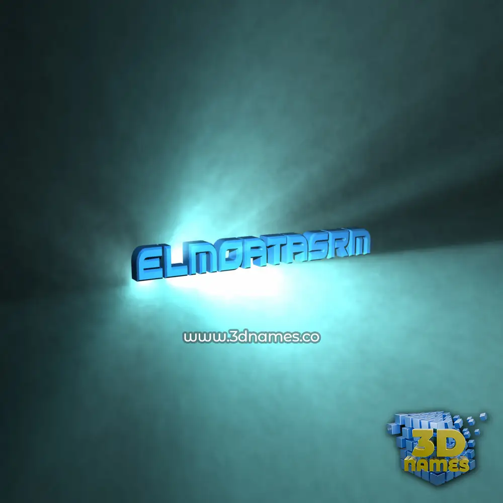 elmoatasrm in Light Shine style - 3D name wallpaper