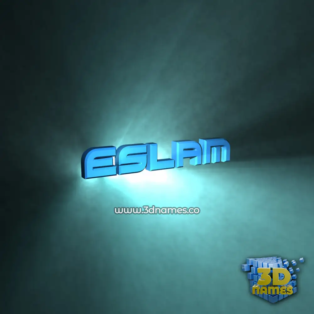 eslam in Light Shine style - 3D name wallpaper eslam in Light Shine style - 3D name wallpaper