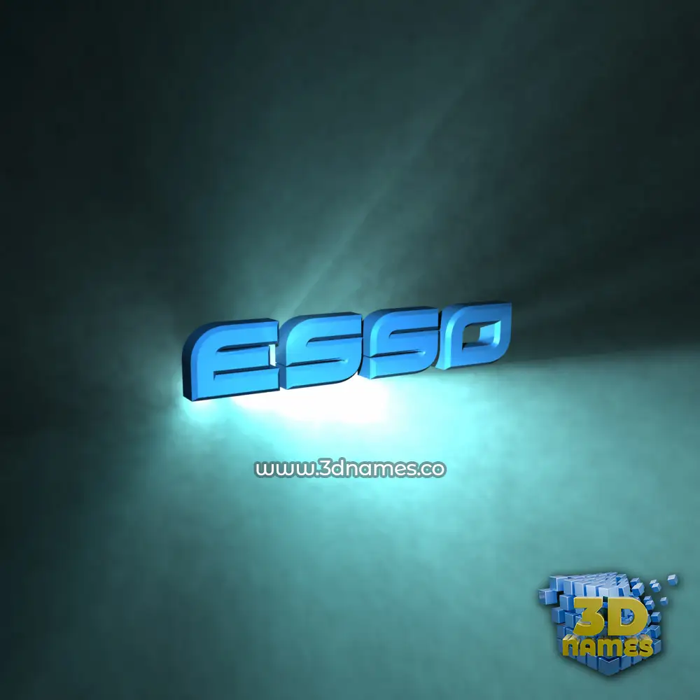 esso in Light Shine style - 3D name wallpaper