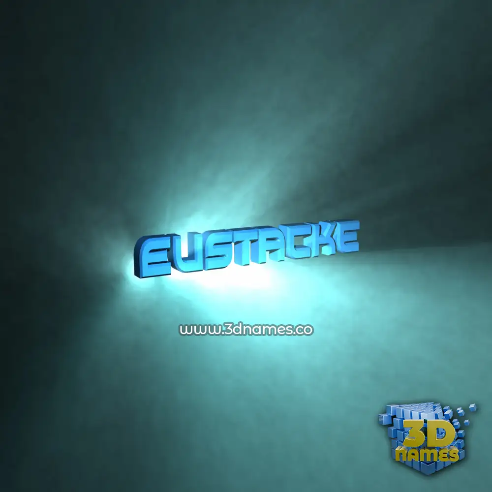 eustacke in Light Shine style - 3D name wallpaper