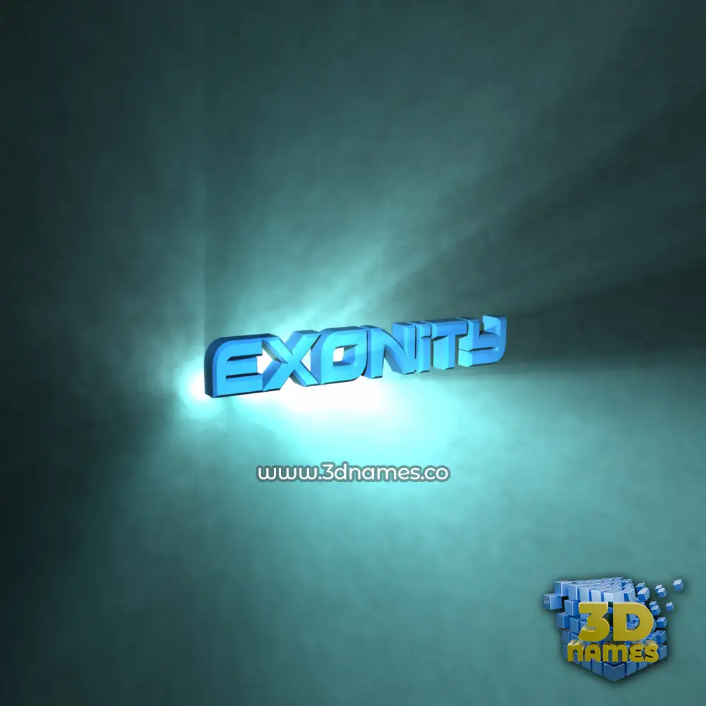 exonity in Light Shine style - 3D name wallpaper exonity in Light Shine style - 3D name wallpaper