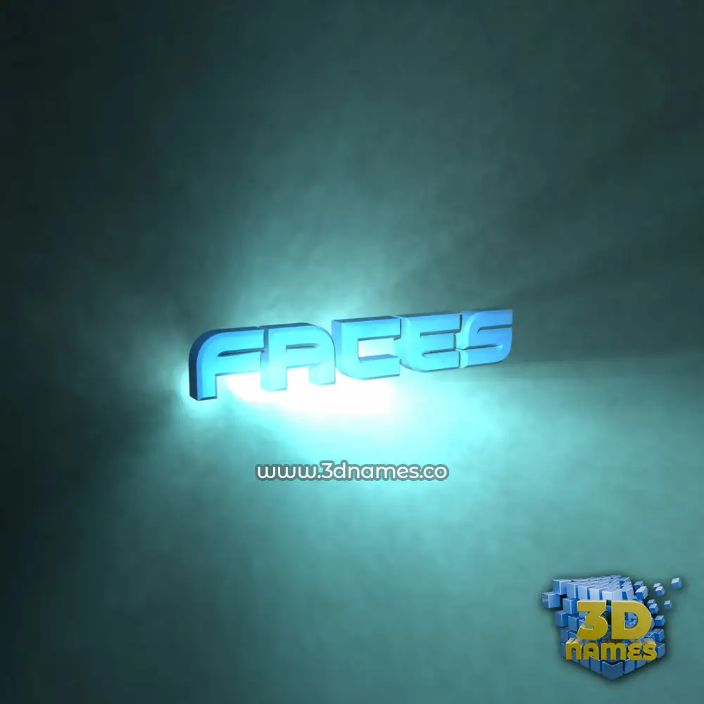 faces in Light Shine style - 3D name wallpaper faces in Light Shine style - 3D name wallpaper