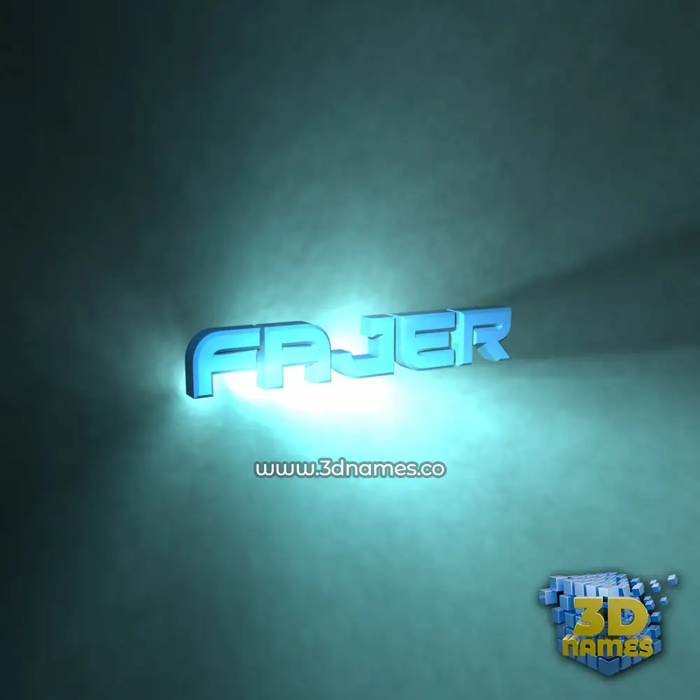 fajer in Light Shine style - 3D name wallpaper fajer in Light Shine style - 3D name wallpaper
