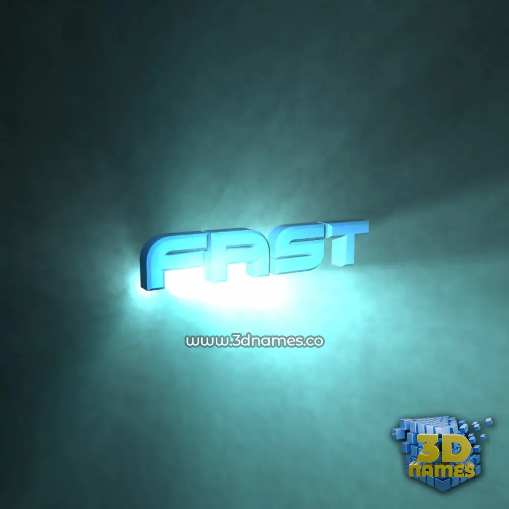 fast in Light Shine style - 3D name wallpaper