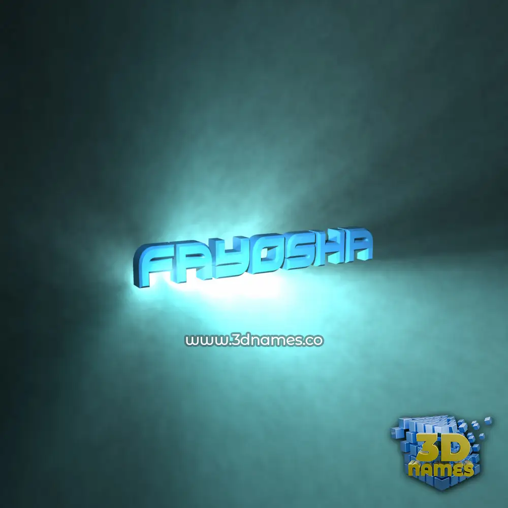 fayosha in Light Shine style - 3D name wallpaper
