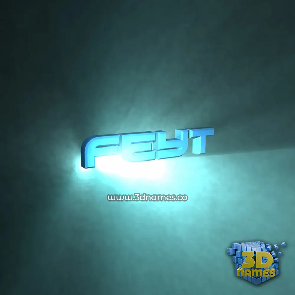 feyt in Light Shine style - 3D name wallpaper