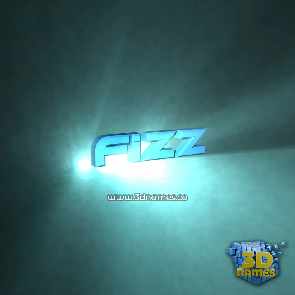 fizz in Light Shine style - 3D name wallpaper