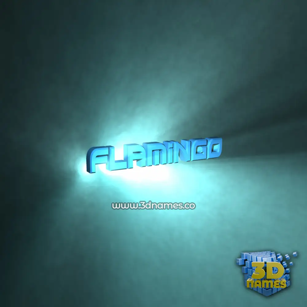 flamingo in Light Shine style - 3D name wallpaper flamingo in Light Shine style - 3D name wallpaper