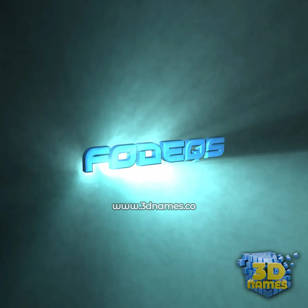 fodeqs in Light Shine style - 3D name wallpaper