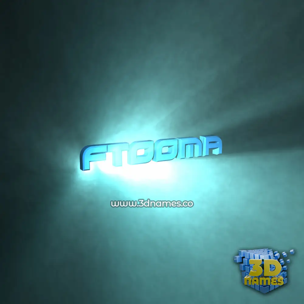 ftooma in Light Shine style - 3D name wallpaper