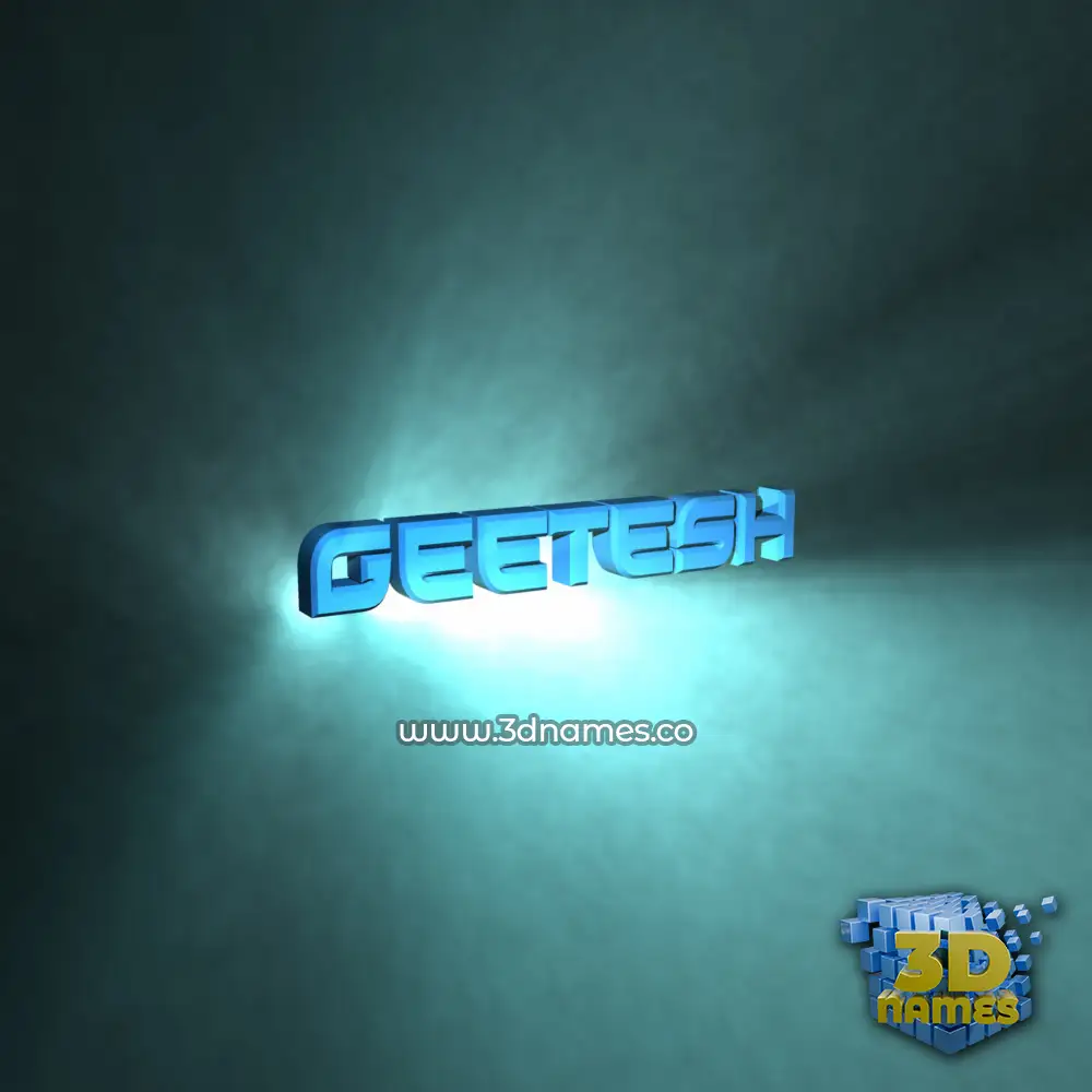 geetesh in Light Shine style - 3D name wallpaper