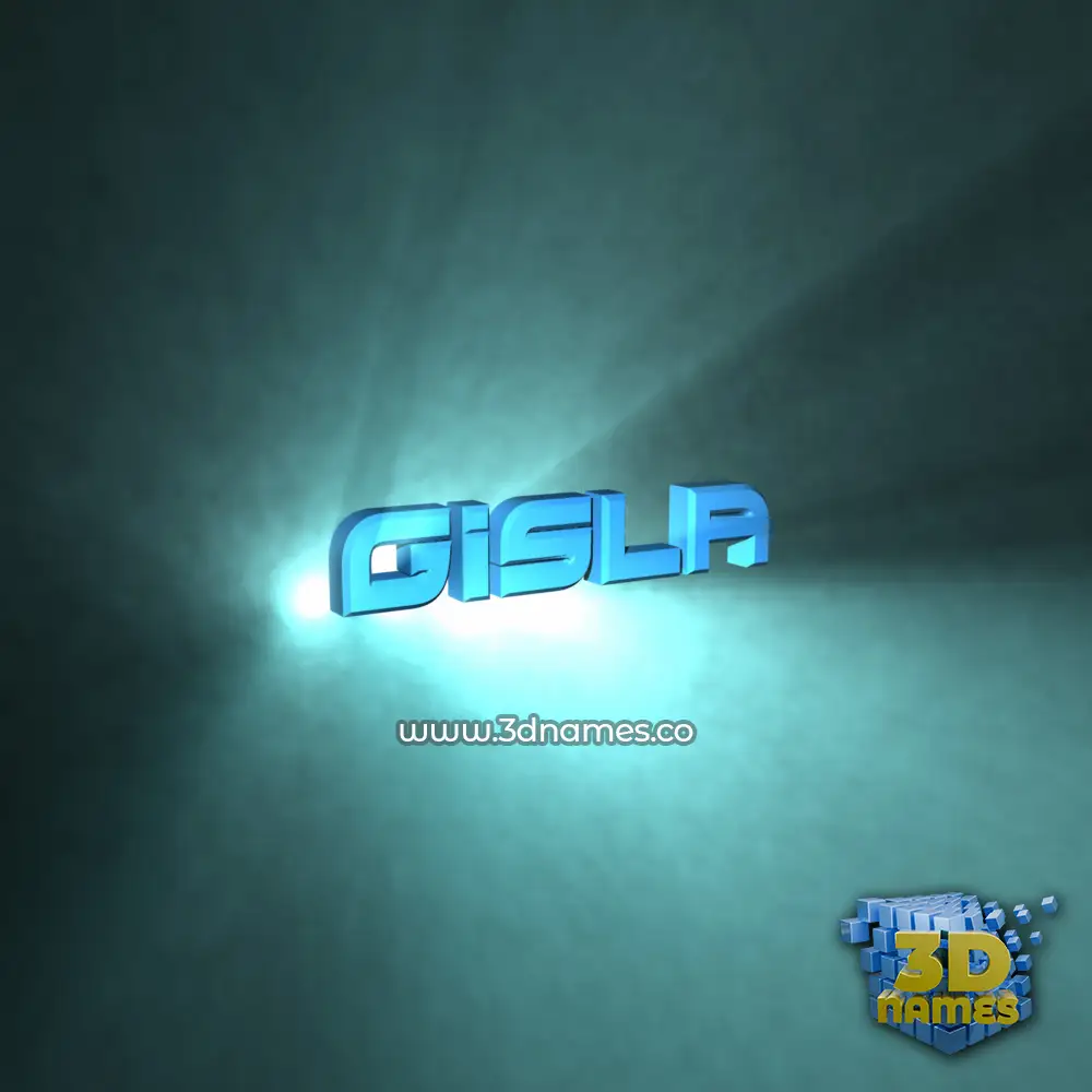 gisla in Light Shine style - 3D name wallpaper