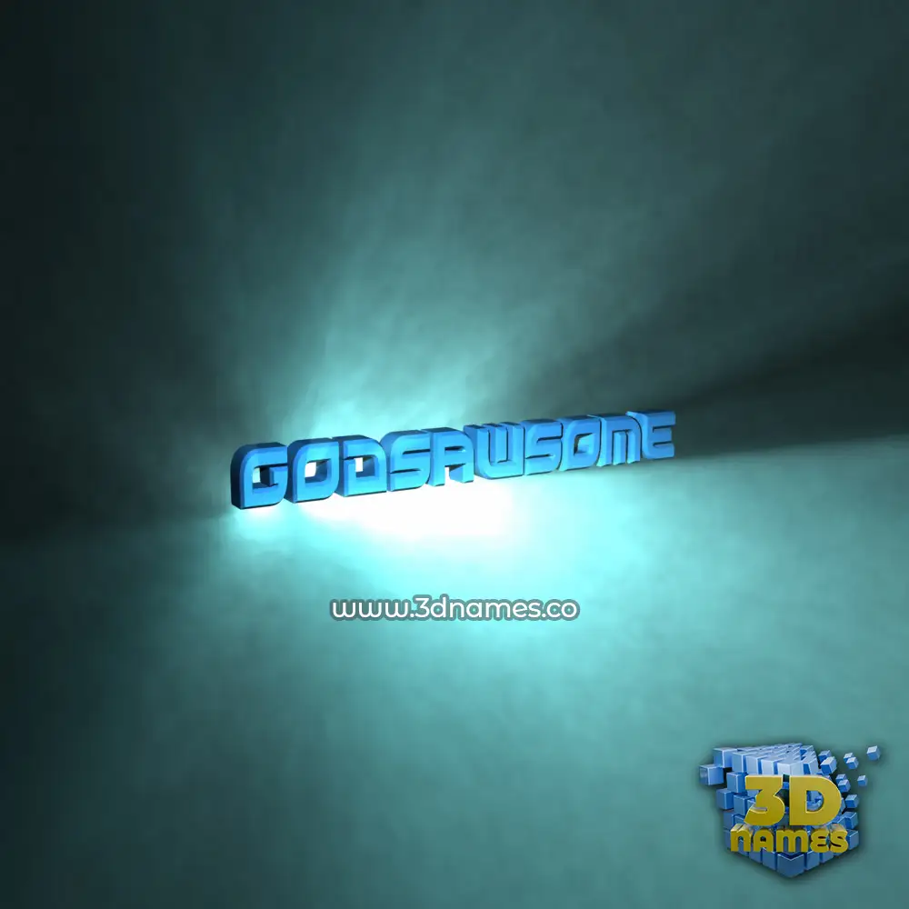 godsawsome in Light Shine style - 3D name wallpaper godsawsome in Light Shine style - 3D name wallpaper