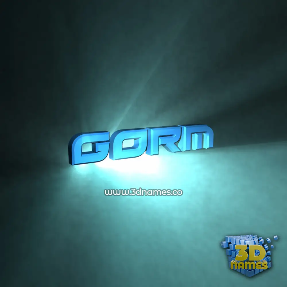 gorm in Light Shine style - 3D name wallpaper gorm in Light Shine style - 3D name wallpaper