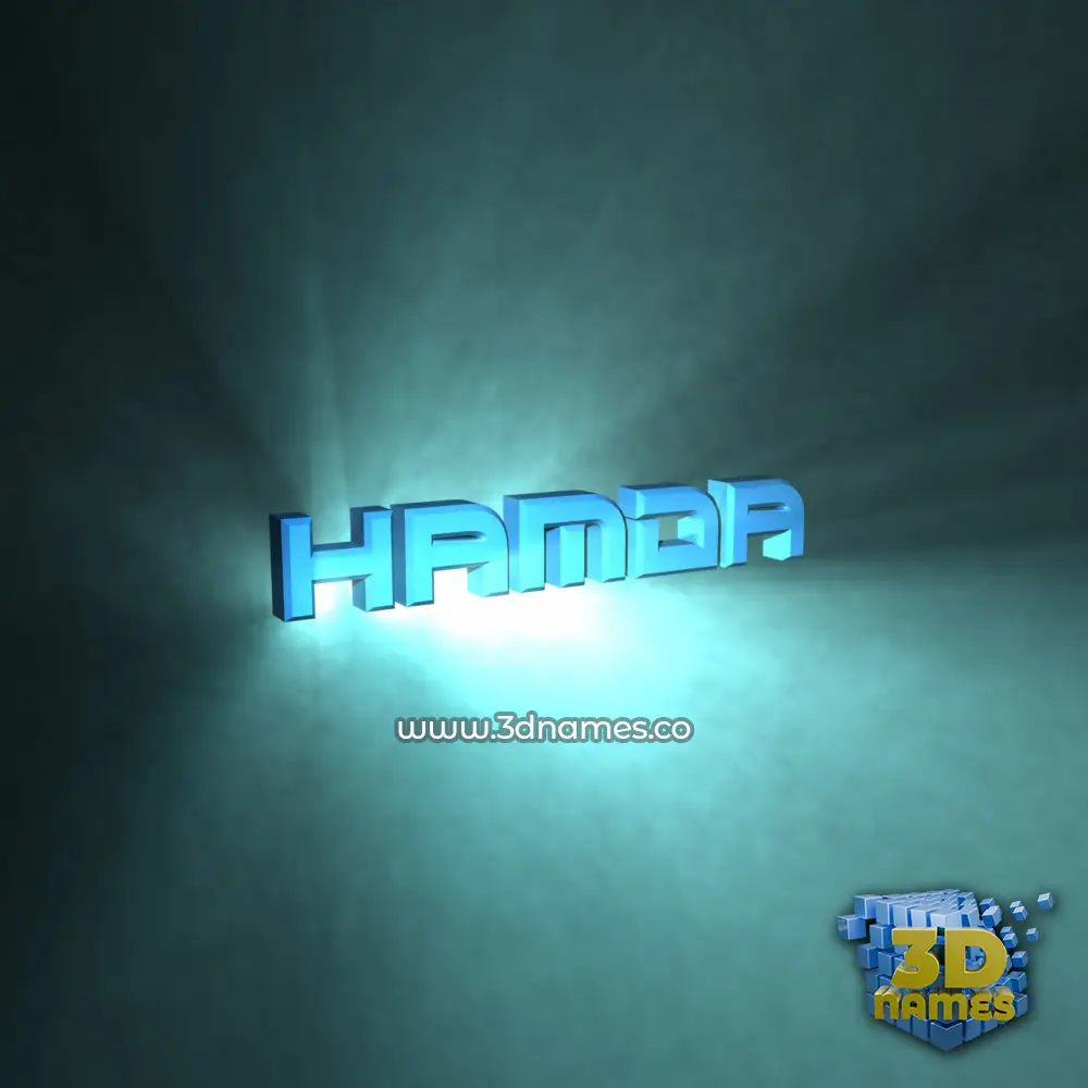 hamda in Light Shine style - 3D name wallpaper hamda in Light Shine style - 3D name wallpaper