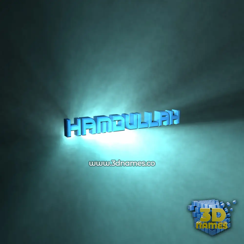 hamdullah in Light Shine style - 3D name wallpaper hamdullah in Light Shine style - 3D name wallpaper