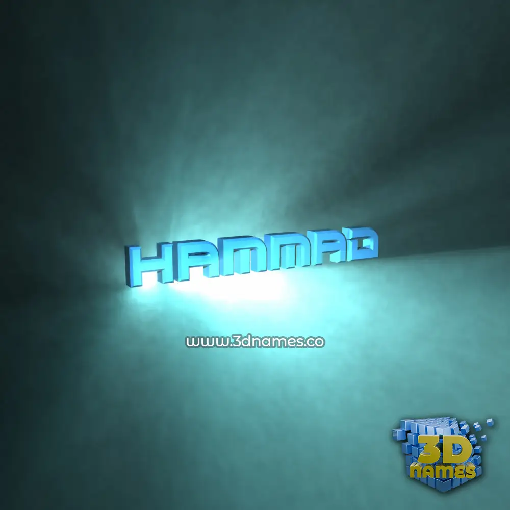 hammad in Light Shine style - 3D name wallpaper
