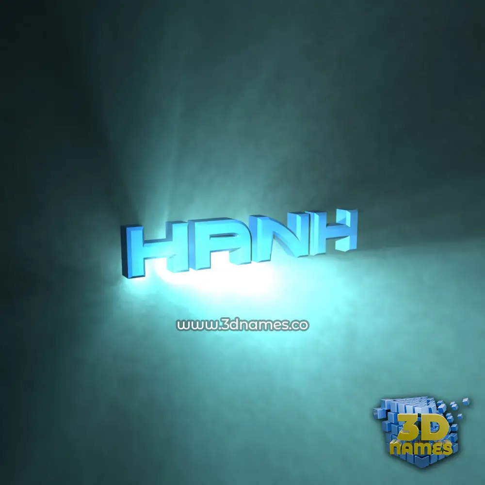 hanh in Light Shine style - 3D name wallpaper
