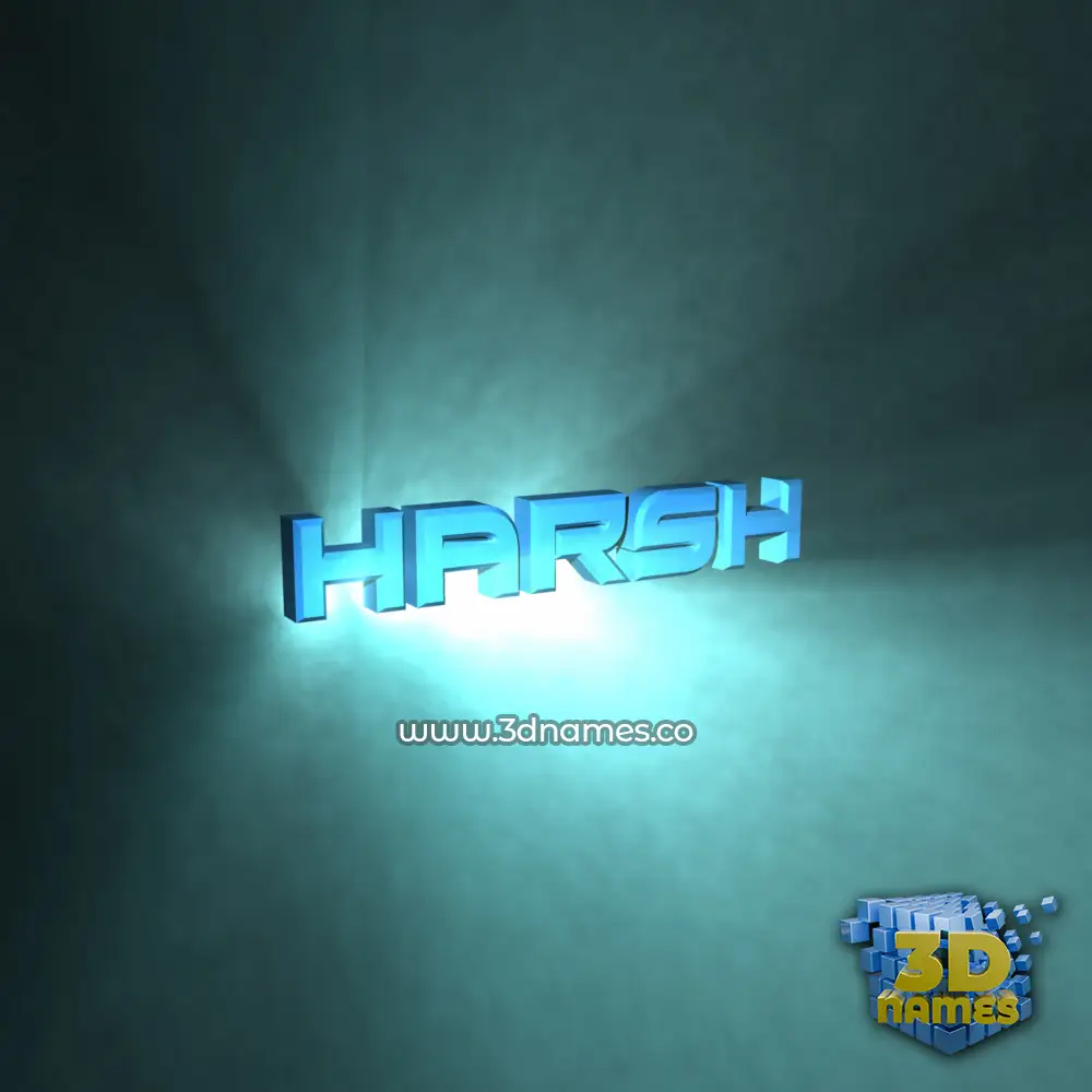 harsh in Light Shine style - 3D name wallpaper