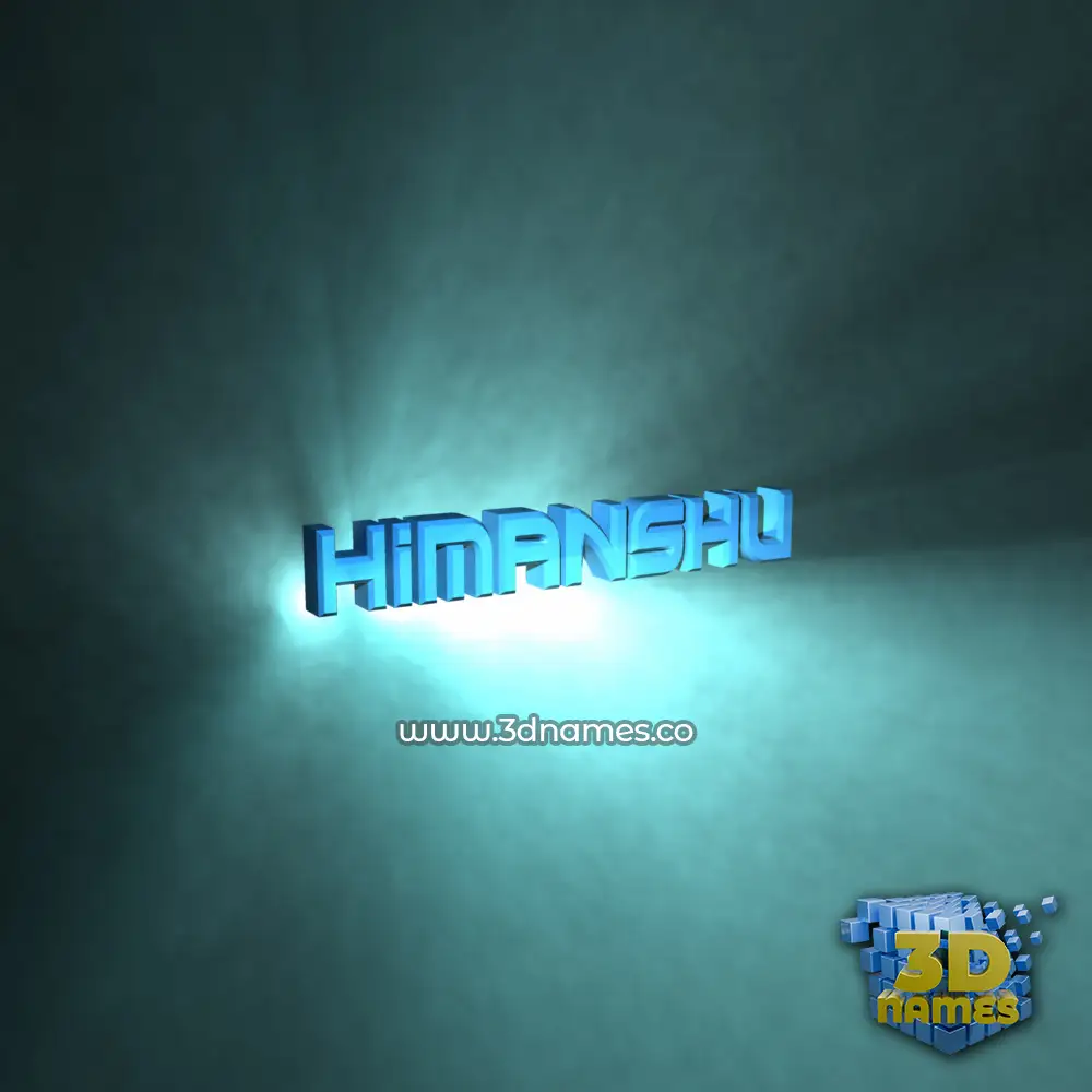 himanshu in Light Shine style - 3D name wallpaper