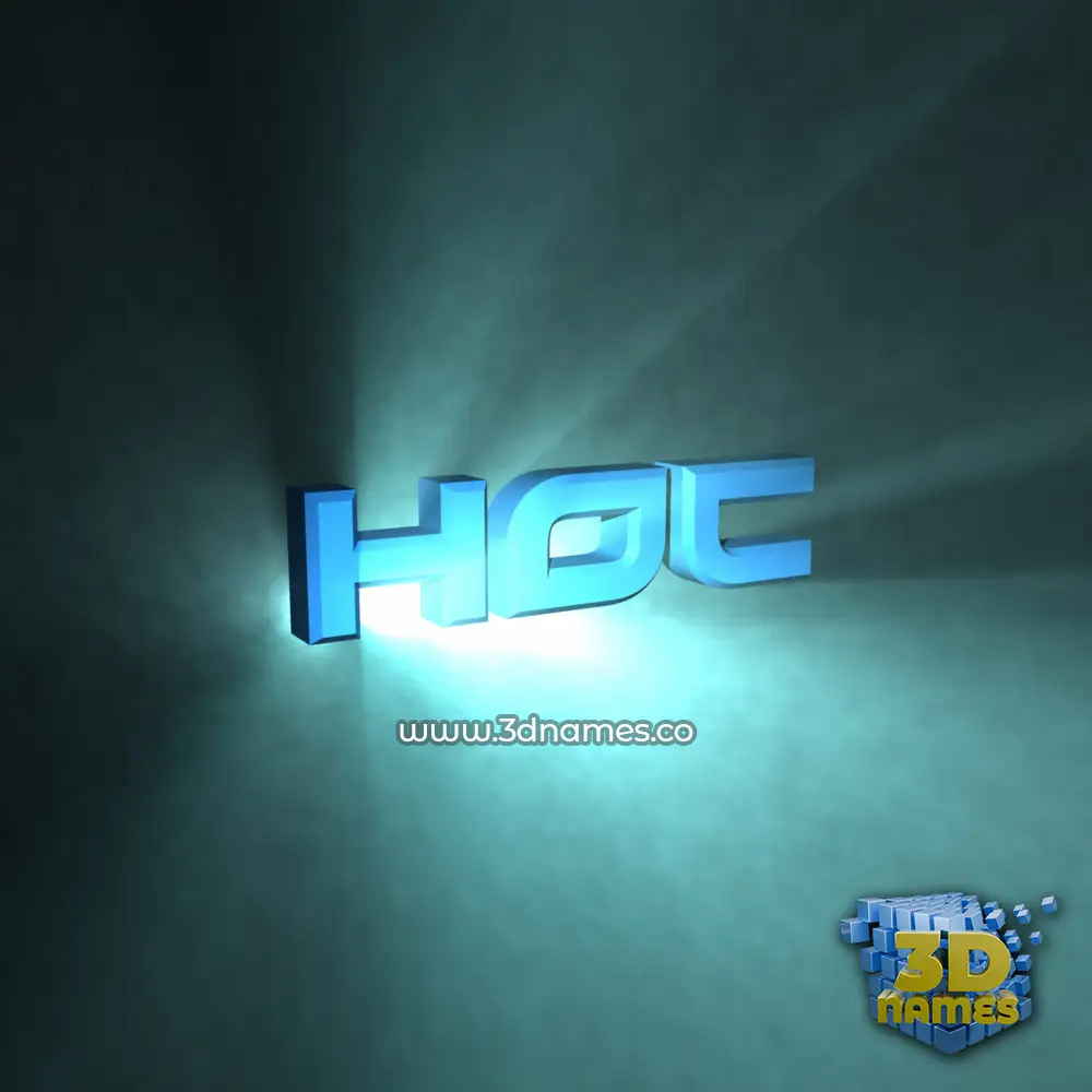 hoc in Light Shine style - 3D name wallpaper
