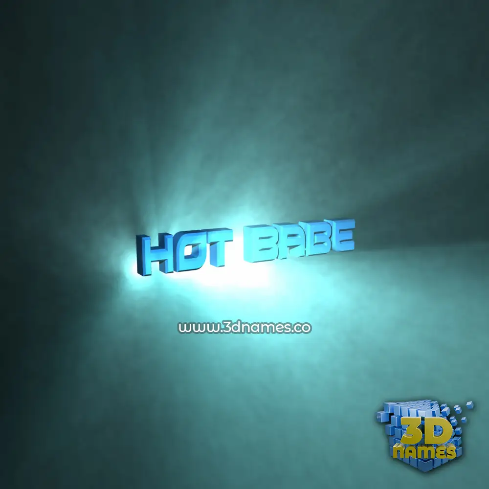 hot babe in Light Shine style - 3D name wallpaper