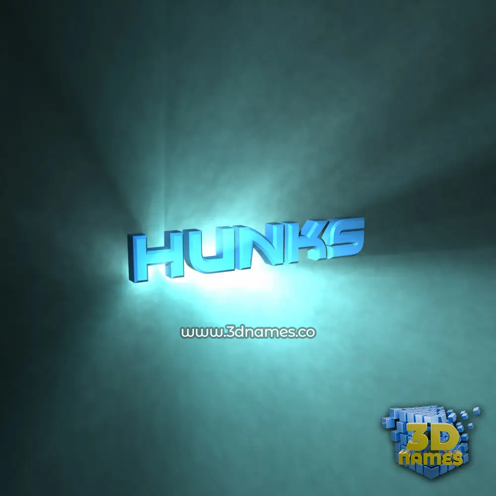 hunks in Light Shine style - 3D name wallpaper hunks in Light Shine style - 3D name wallpaper
