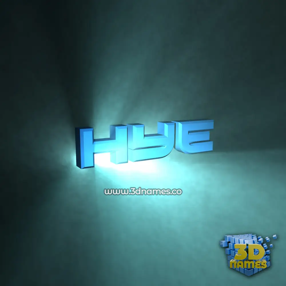 hye in Light Shine style - 3D name wallpaper