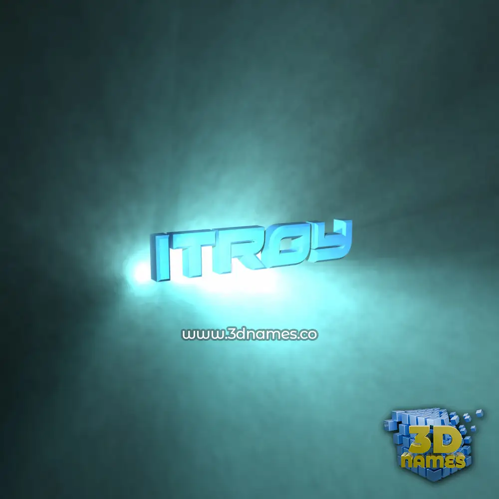 itroy in Light Shine style - 3D name wallpaper