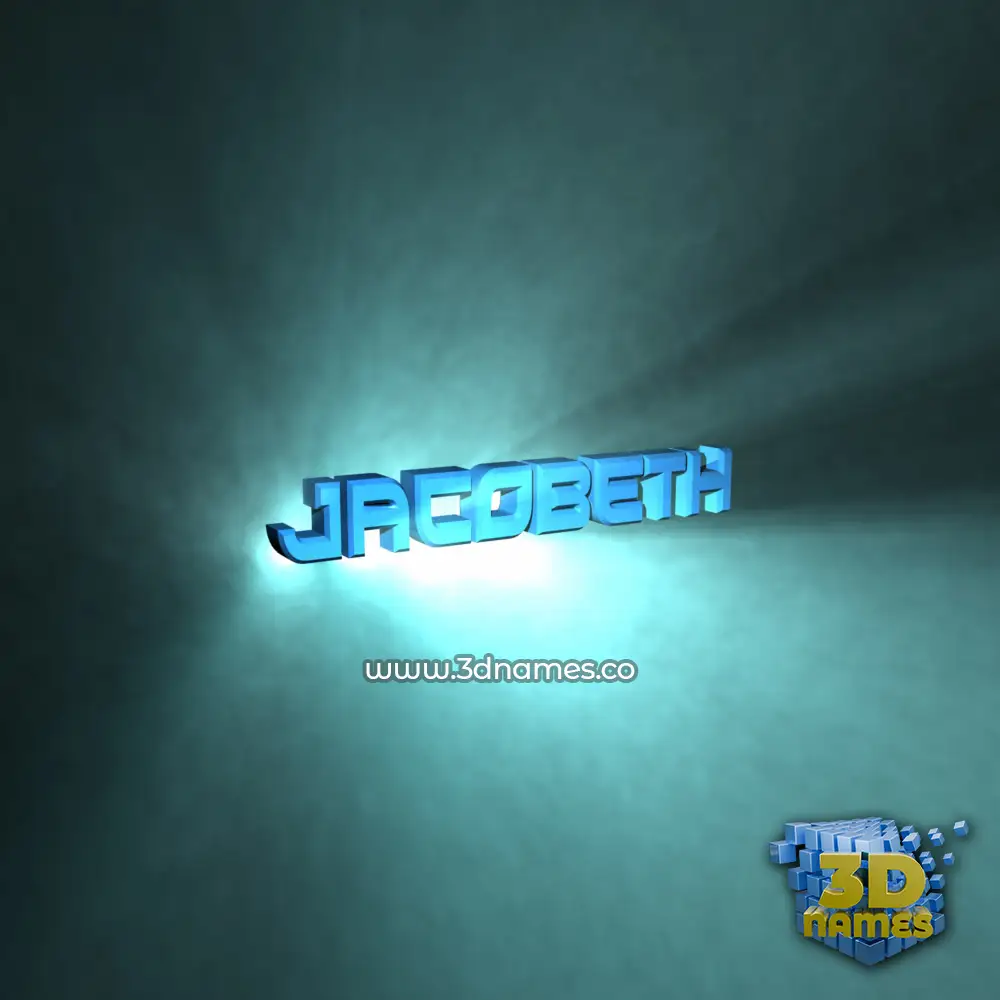 jacobeth in Light Shine style - 3D name wallpaper