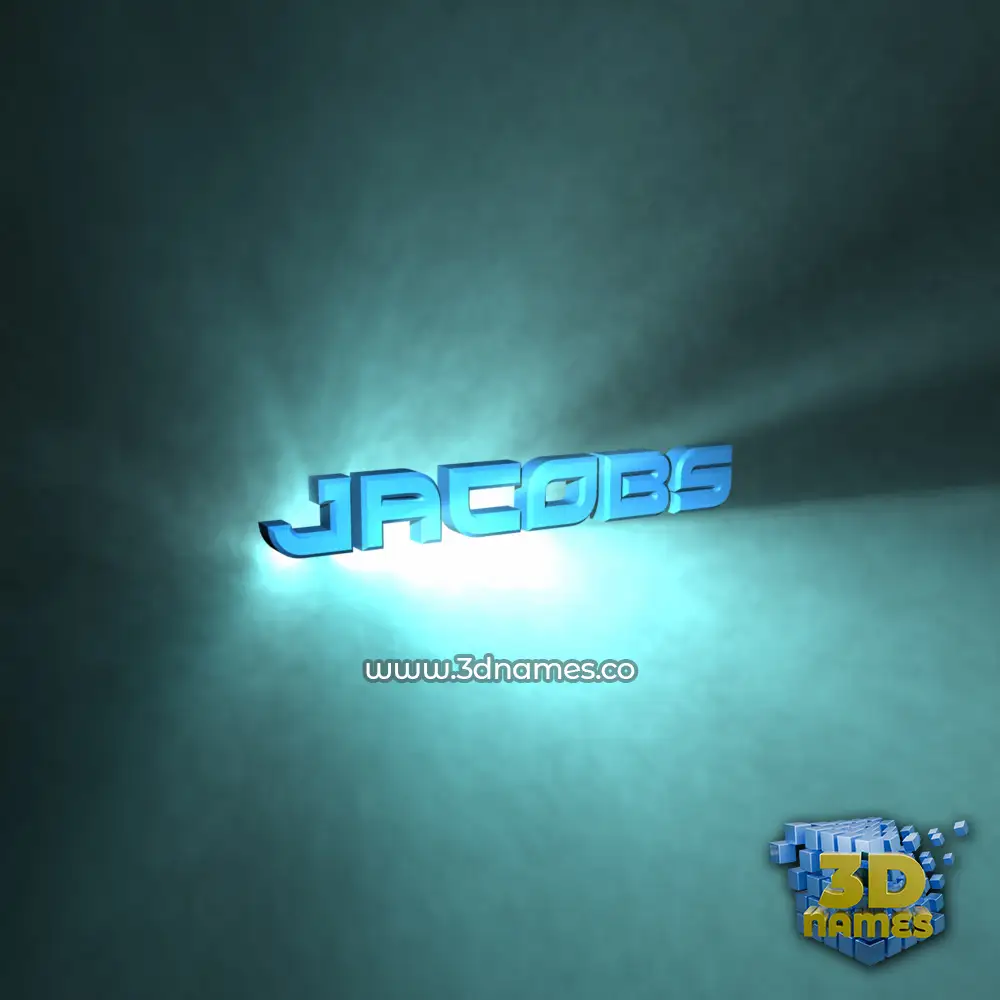 jacobs in Light Shine style - 3D name wallpaper