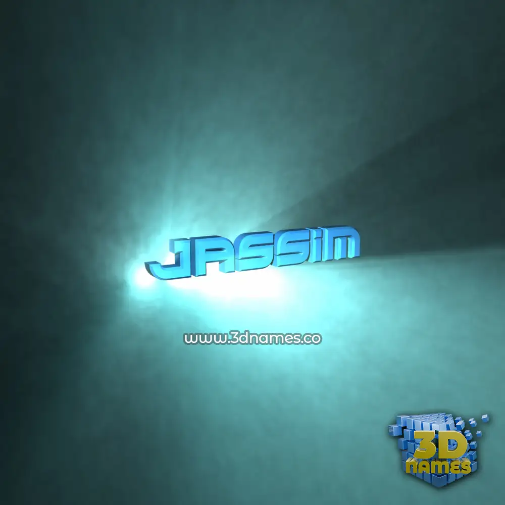 jassim in Light Shine style - 3D name wallpaper