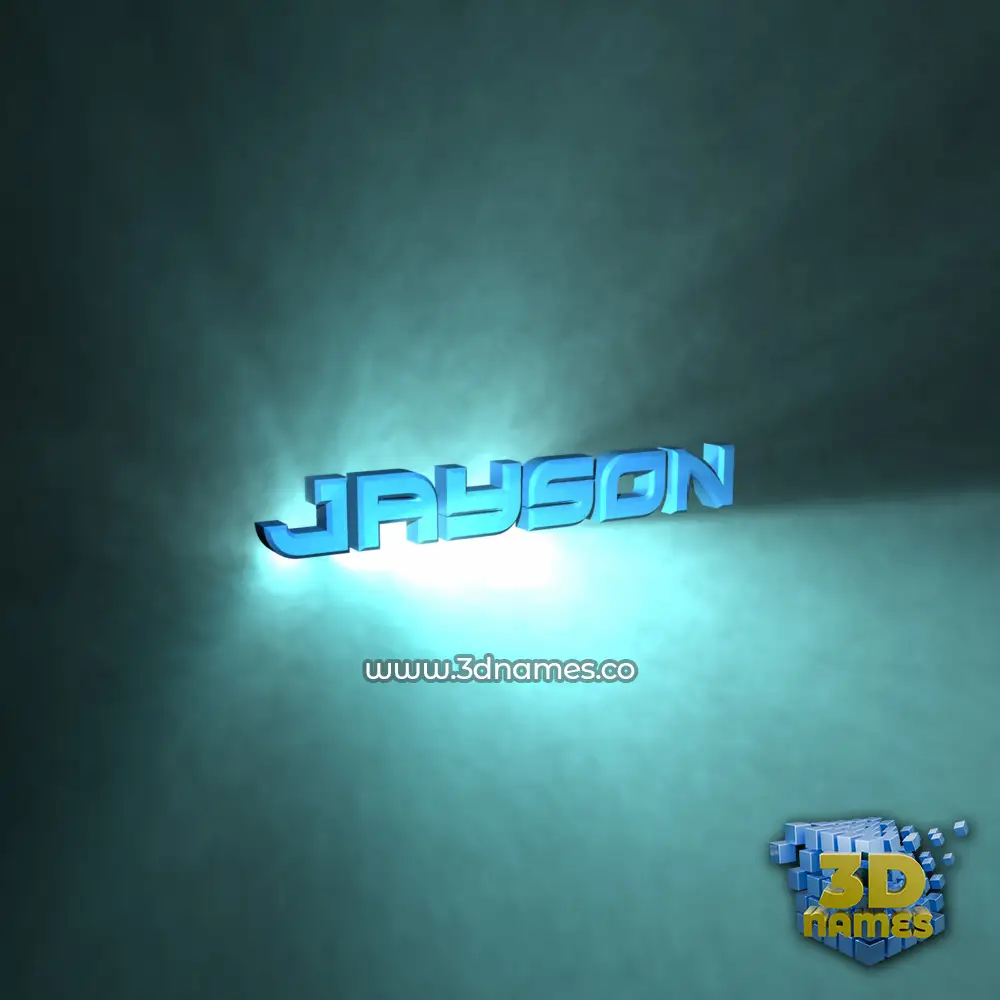 jayson in Light Shine style - 3D name wallpaper