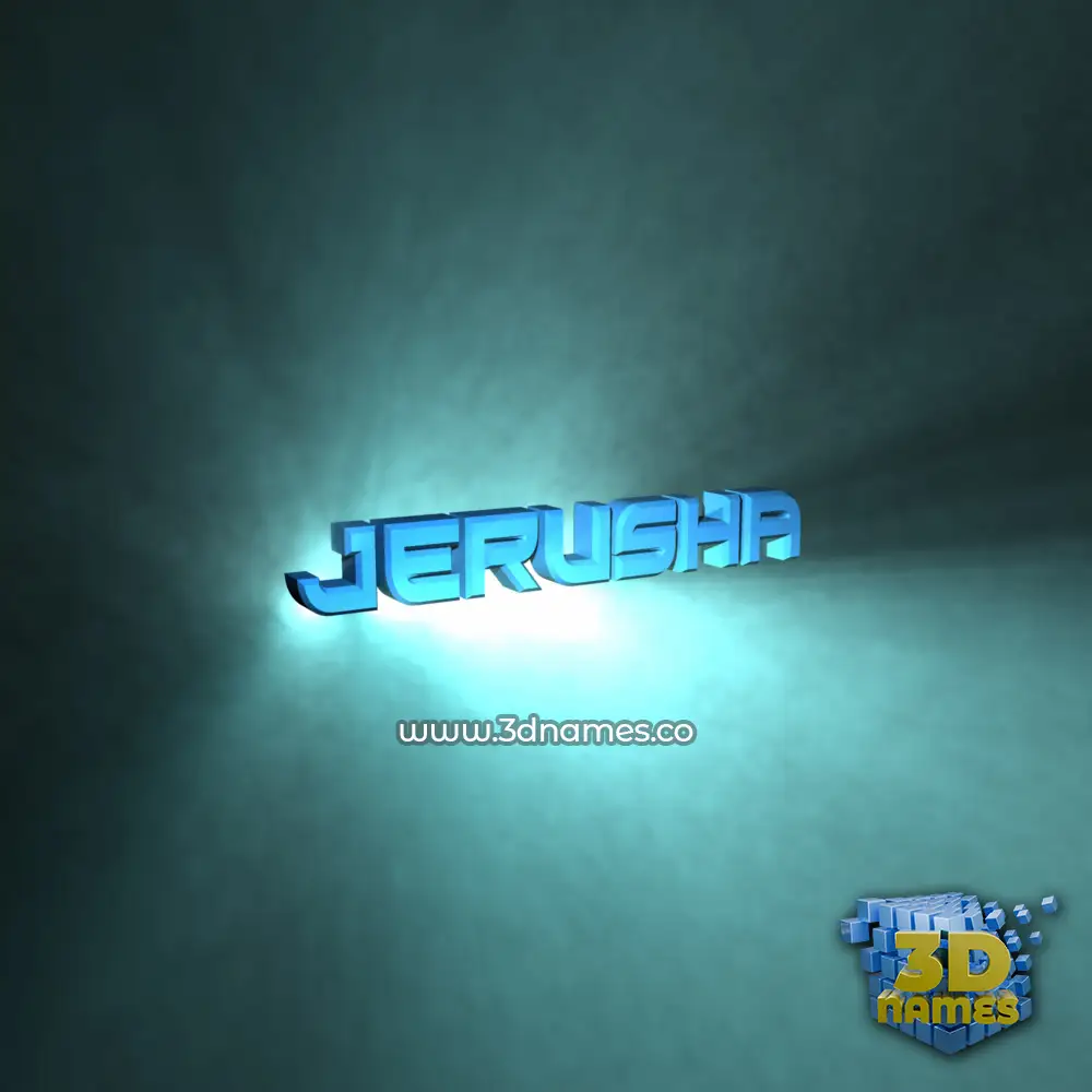 jerusha in Light Shine style - 3D name wallpaper